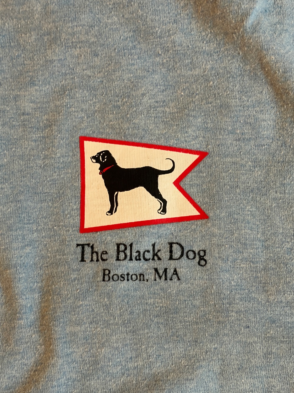 The Black Dog Boston MA Dog Flag Tee